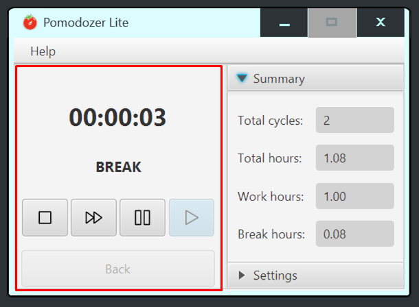 pomodozer lite timer